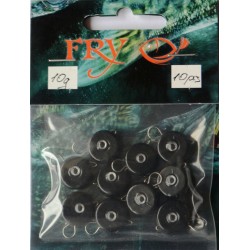 Вантаж вухатий рибальський, таблетка (ексцентрик) колір Silvereyes Black, 10шт в уп., вага 10г